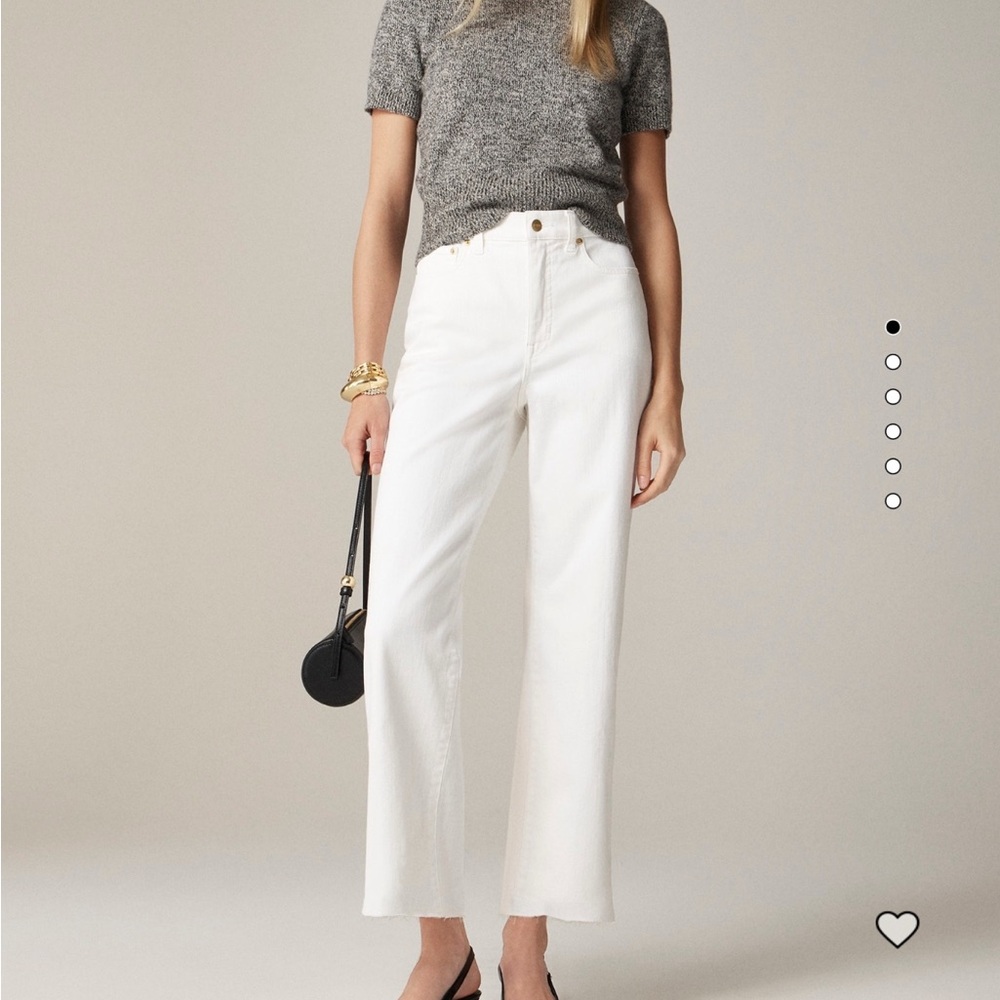 J. Crew Slim Wide Leg White Jean 29